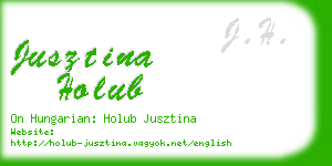 jusztina holub business card